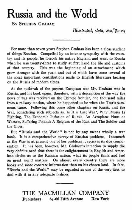 >Russia and the World