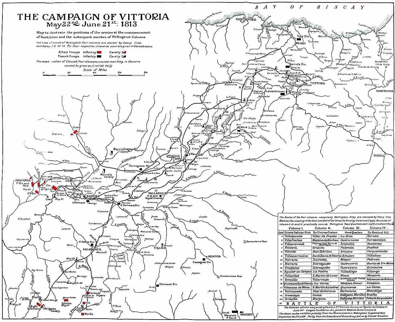 Map of the Campaign of Vittoria