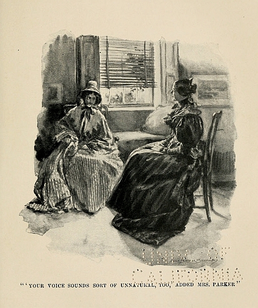 "'YOUR VOICE SOUNDS SORT OF UNNATURAL, TOO,' ADDED MRS. PARKER"