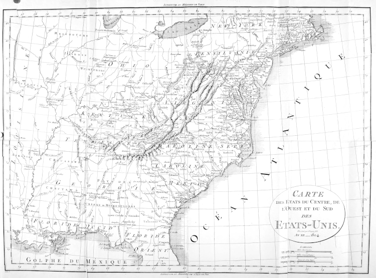 Map of eastern USA