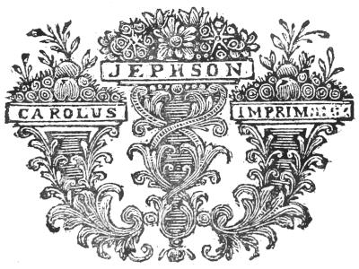 CAROLUS JEPHSON IMPRIM