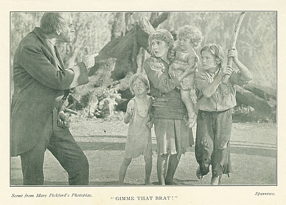 <i>Scene from Mary Pickford's Photoplay</i>. <i>Sparrows</i>. "GIMME THAT BRAT!"