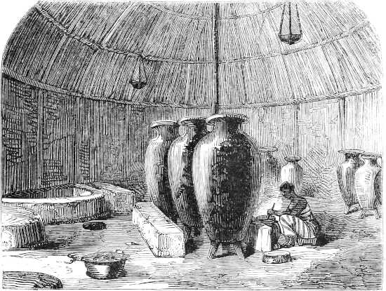 View of the Interior of same Hut