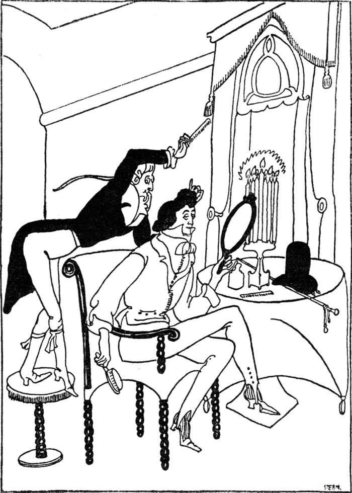 Der Friseur bei der Arbeit