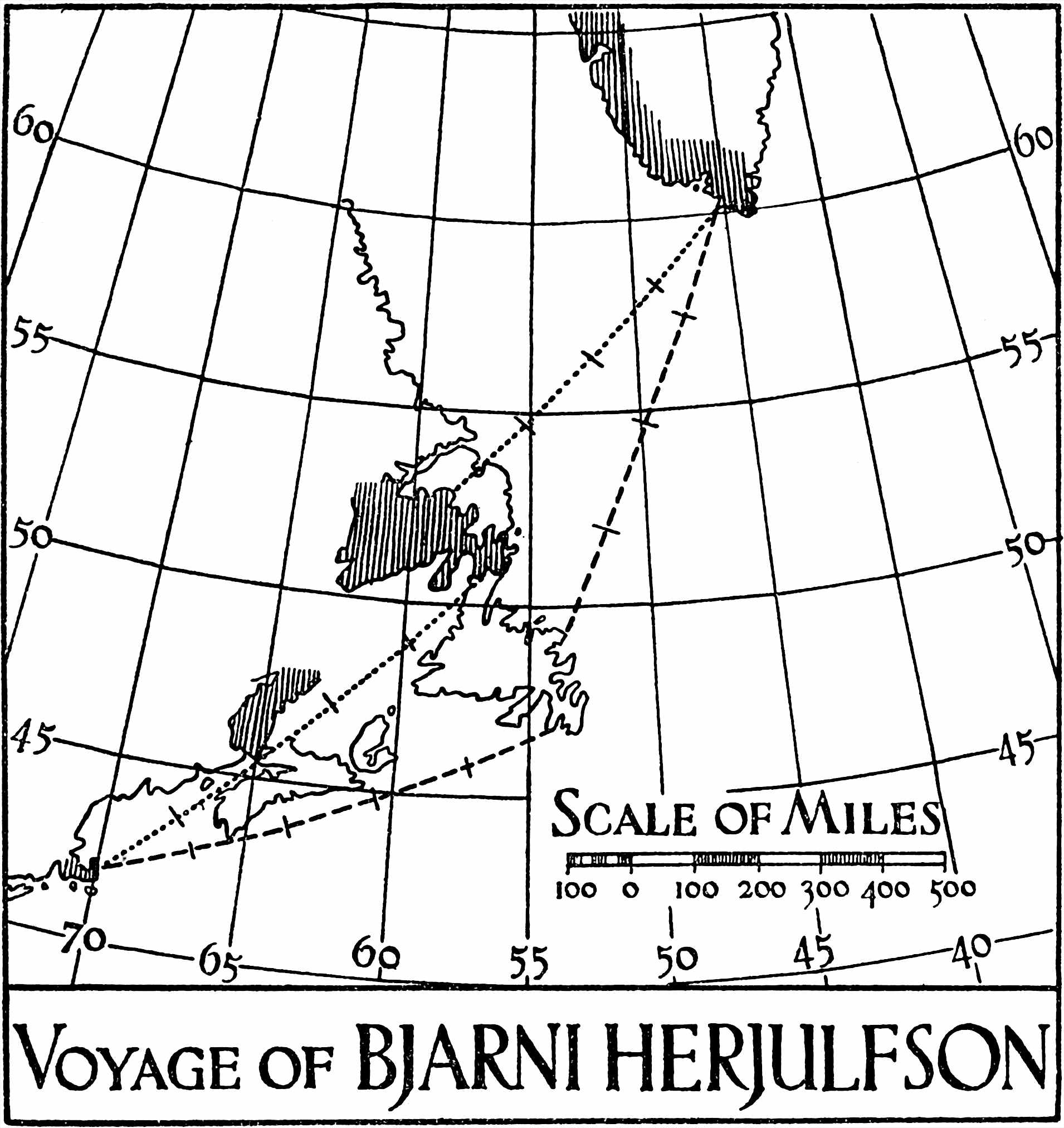Voyage of BJARNI HERJULFSON