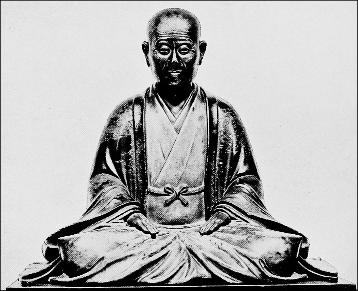 Portrait of Senno Rikiu,     Carved in Wood and Lacquered