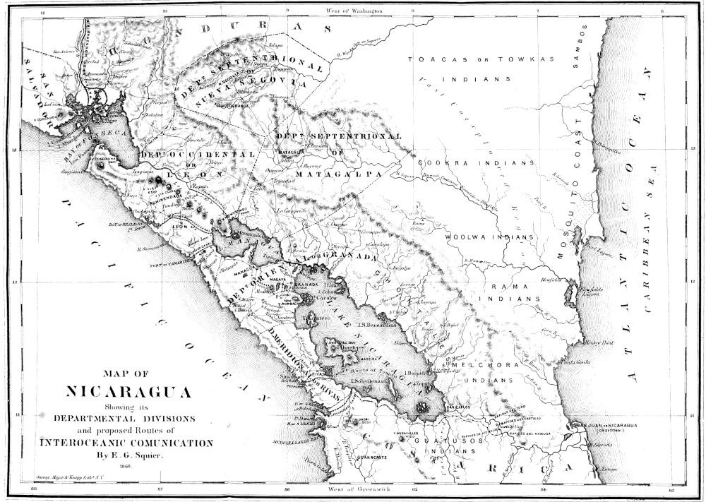 MAP OF NICARAGUA