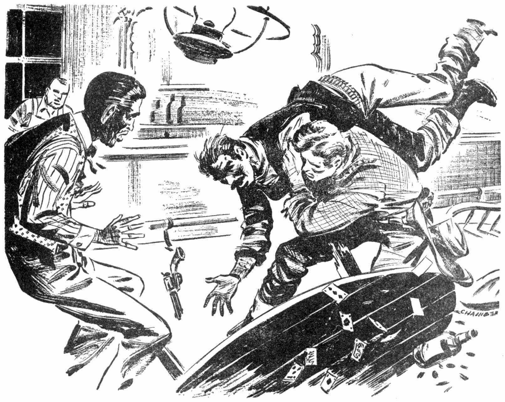 barroom fight scene