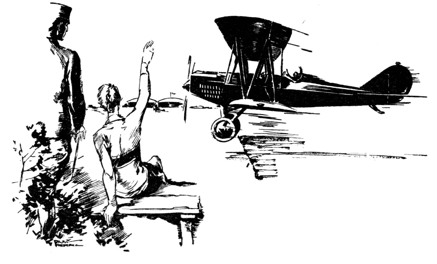 An airplane landing