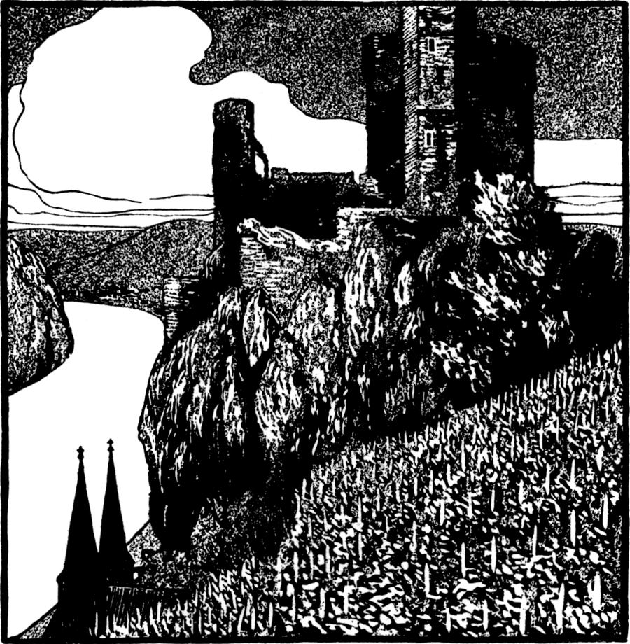 Burg über dem Rhein