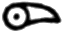 liegendes, klauenähnliches Symbol