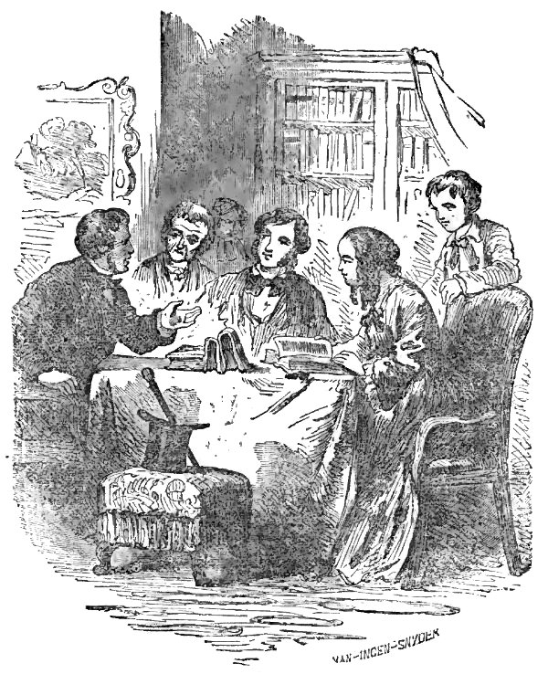 Conversation around the Ernest table.