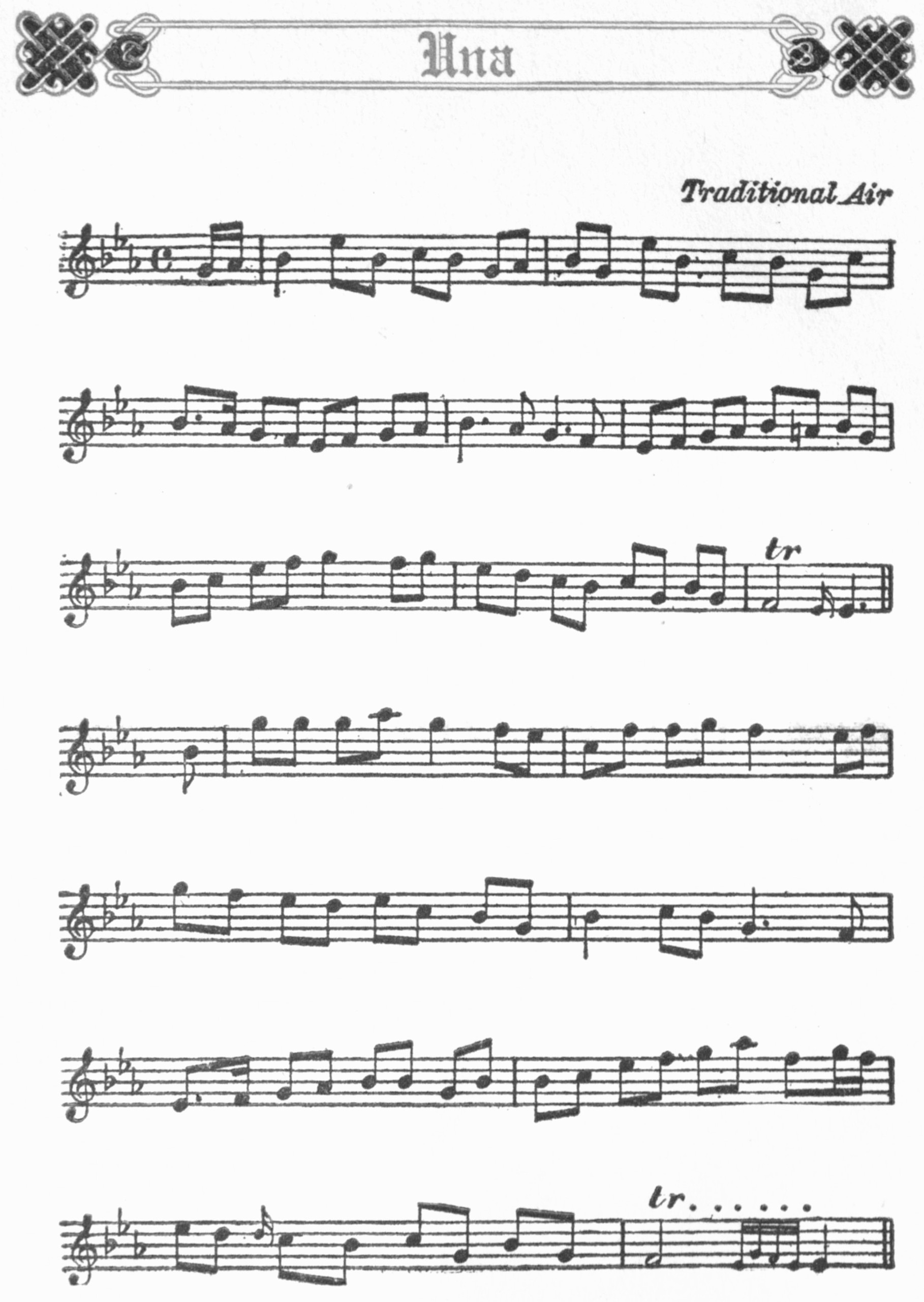 Musical score, Una