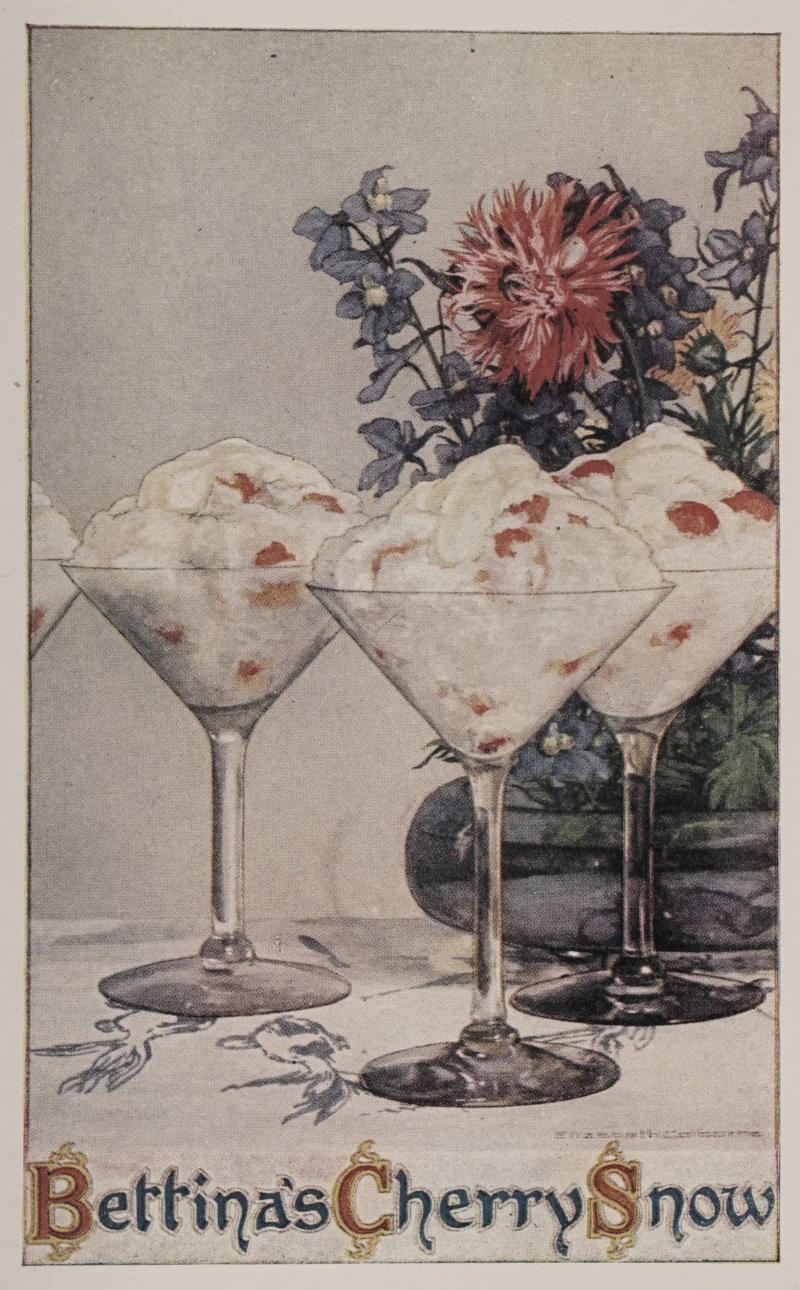Illustration of three desserts on a table