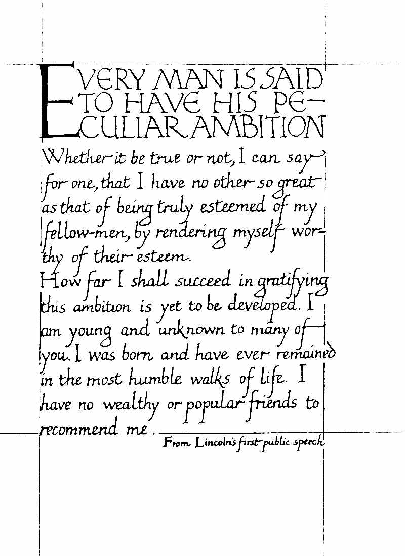 A page showing well-laid-out handwritten text