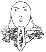 an egg with arms, legs, eyes, nose and mouth sitting on a branch