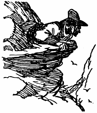 cowboy on ledge