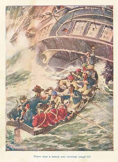 There was a heavy sea running