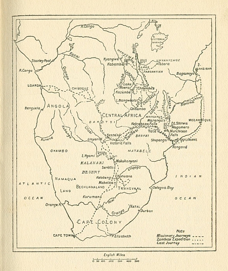 (map of Central Africa and Cape Colony)