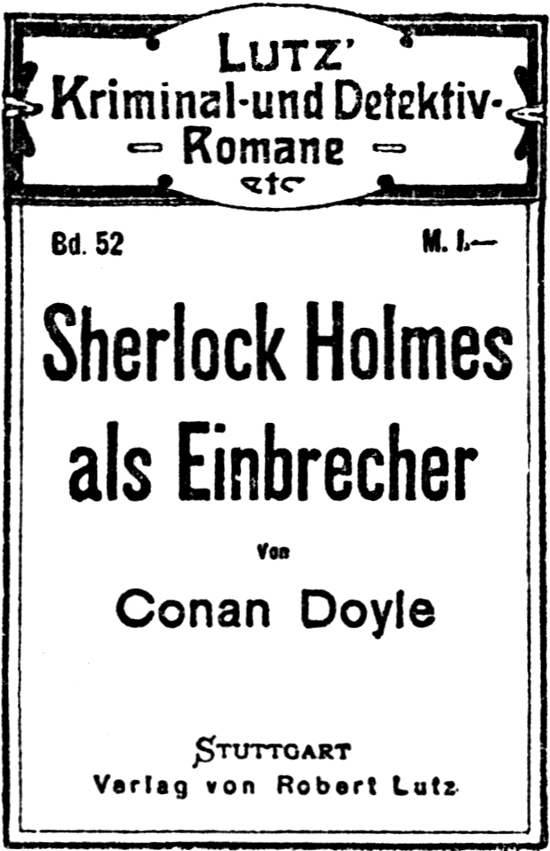 Buchanzeige: Sherlock   Holmes als Einbrecher