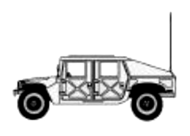 Image of military wheeled vehicle.