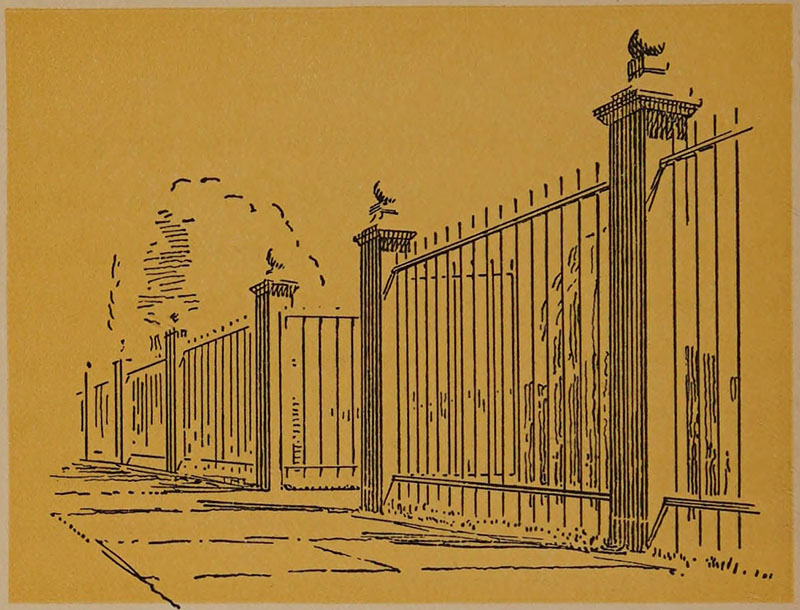 An elegant, high fence