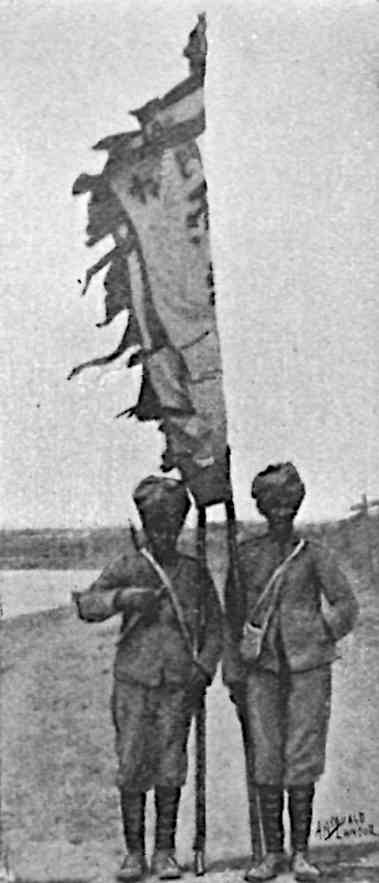 2 men hholding flag