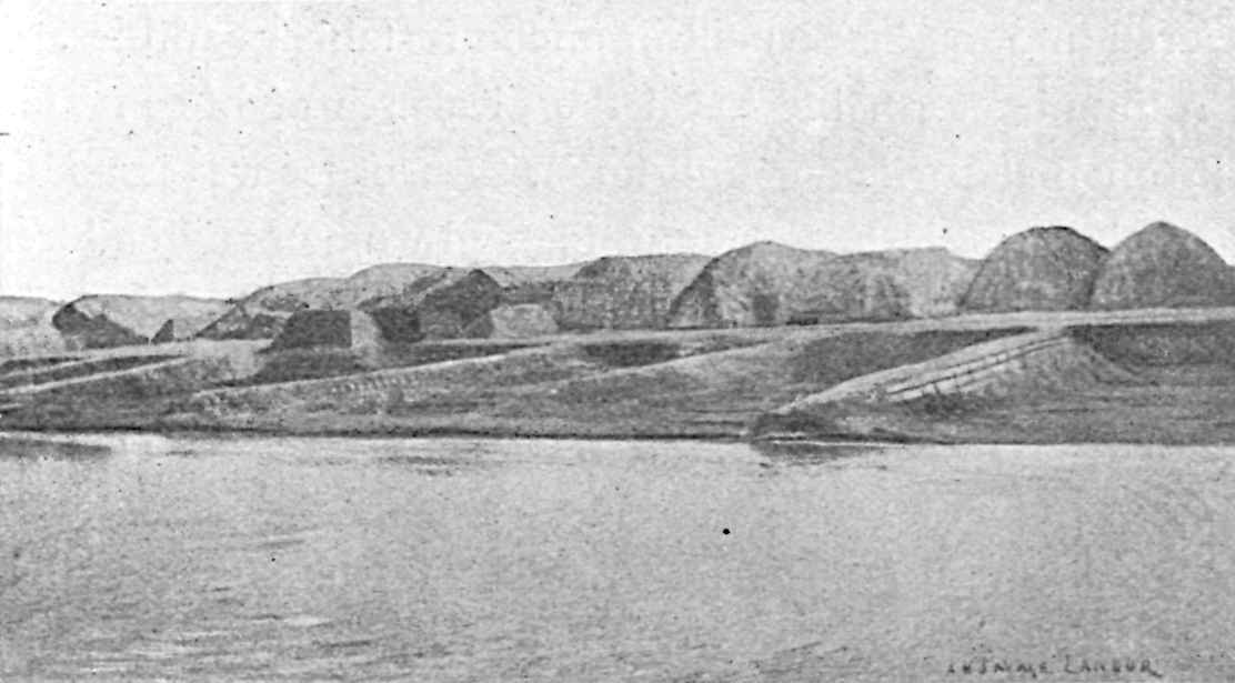 Mounds across the water