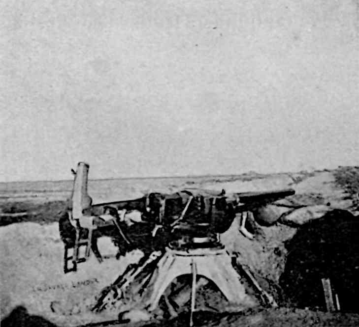 A mounted machine-gun
