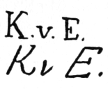 Initials: K.v.E. and KvE.