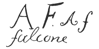 Initials and signature: A F. A f falcone