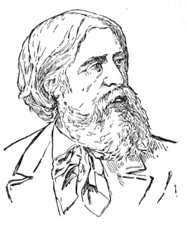 Bust of Feyen-Perrin, facing right; full mustache and beard; wavy hair to the nape, parted in the center.