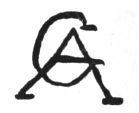 Intertwined initials: AG