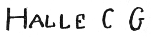 Printed signature: HALLE C G