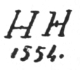 Initials: H H 1554.