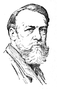 Bust of Heyden, facing forward; full beard and mustache, short hair.