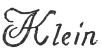 Printed signature; interlocked JAK lein.