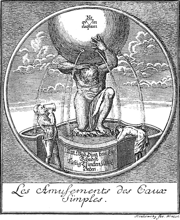 Originalunterschrift:   Les amusements des Eaux Simples.