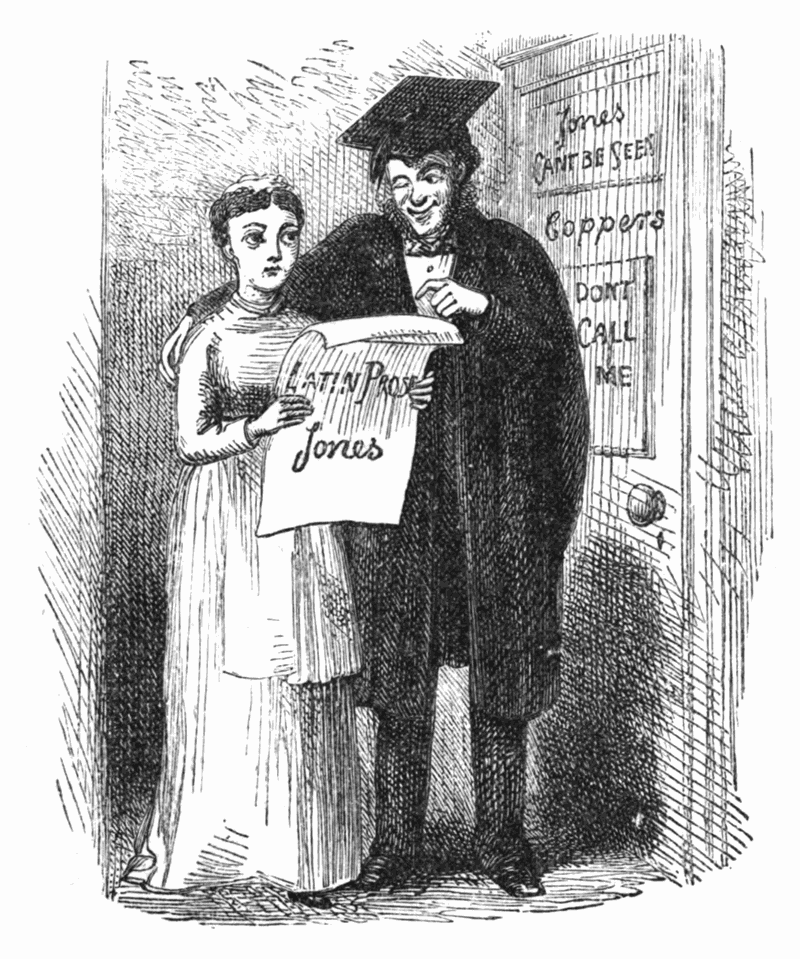 a tutor in mortarboard and gown with a young lady