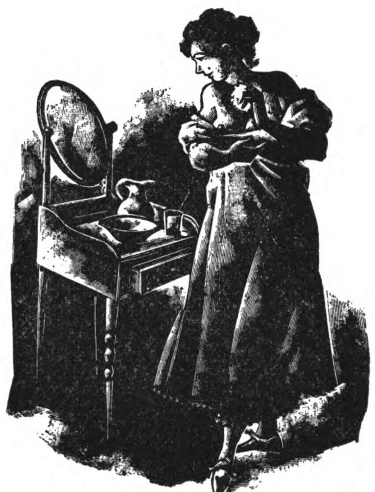 Woman standing befoe mirror