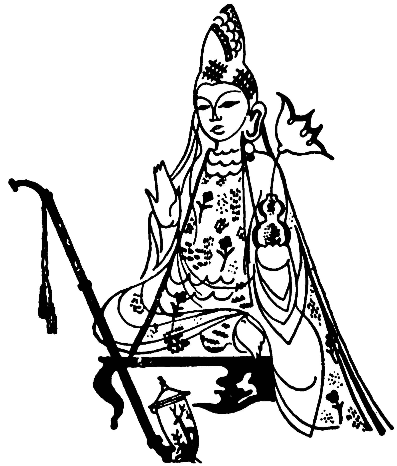 Goddess seated